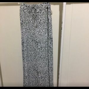 Michael Michael Kors gray leopard print maxi skirt